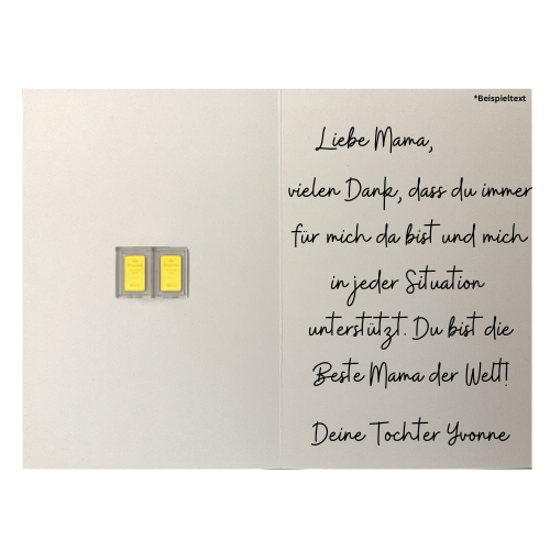 Goldkarte Muttertag "pink flowers" - (1g - 5g)