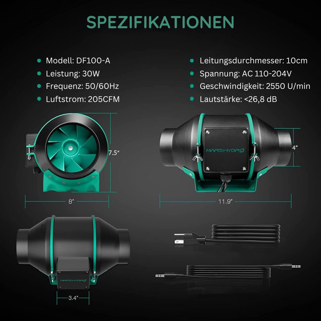 Mars Hydro Abluft & Zubehörset