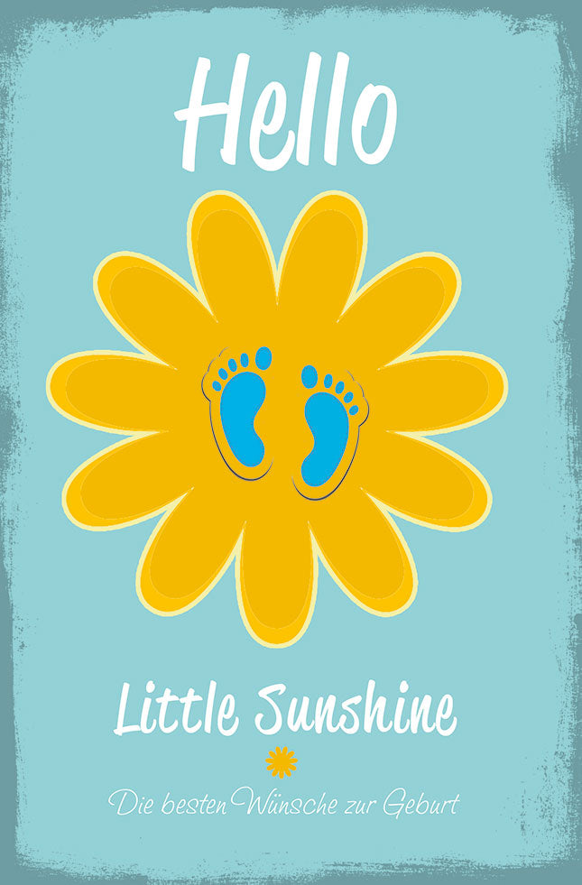 Goldkarte Geburt "Hello blue" - (1g - 5g)