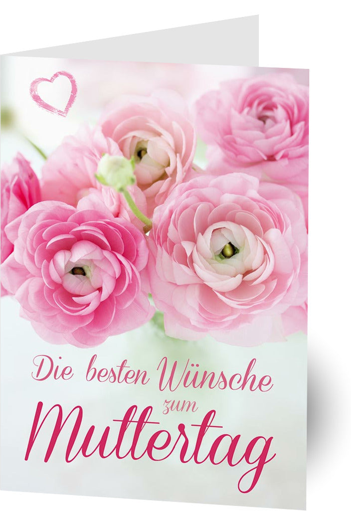 Goldkarte Muttertag "pink flowers" - (1g - 5g)