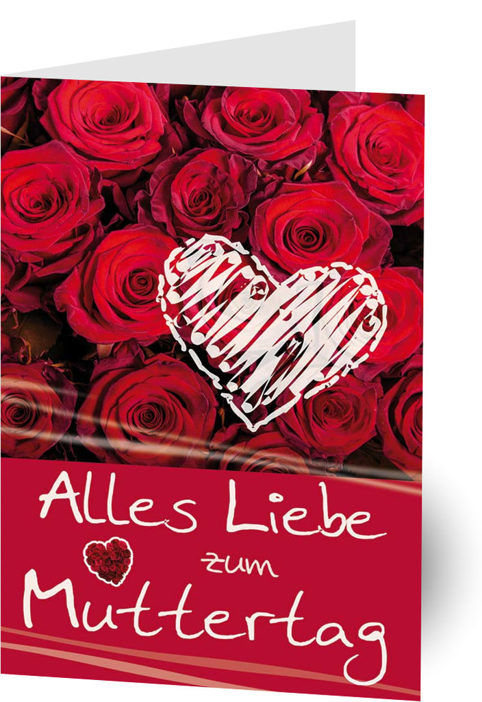 Goldkarte Muttertag "red roses" - (1g - 5g)