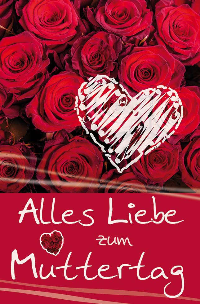 Goldkarte Muttertag "red roses" - (1g - 5g)