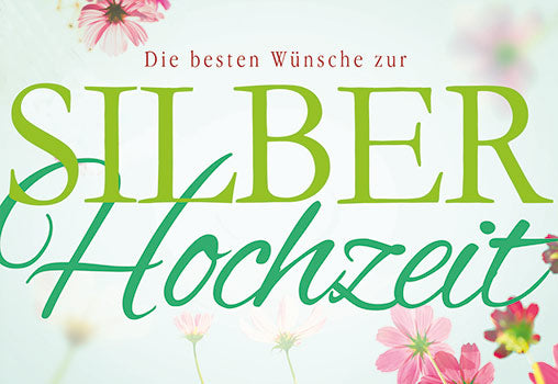 Goldkarte Hochzeit "silver wedding" - (1g - 5g)